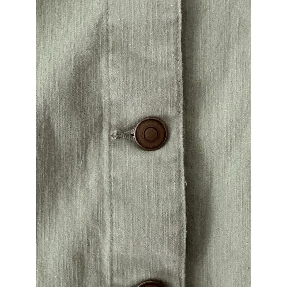 Christopher & Banks Women's Green Stretch Button Front Knee Length Skirt Size 4 - Picture 6 of 15